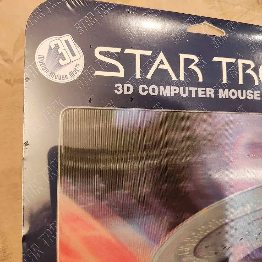 Star Trek 1999 Enterprise 3D Computer Mouse Mat, New In Box!